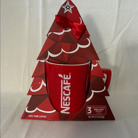Nescafé Red Holiday Mugs Set of 2 NWT DOES NOT COME WITH COFFEE - Picture 2 of 6